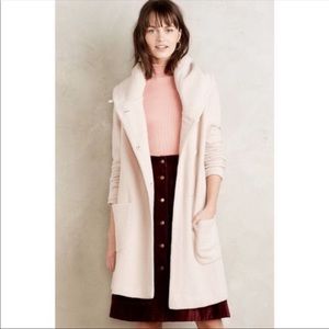 Anthropologie Boiled Wool Sweater Coat